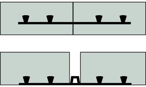 A plan drawing of base seal type waterstop