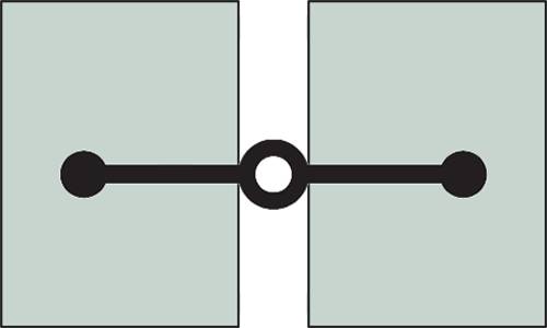 A plan drawing of dumbbell with center bulb type waterstop