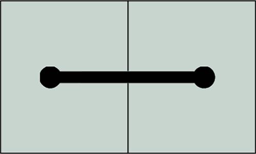 A plan drawing of dumbbell type waterstop