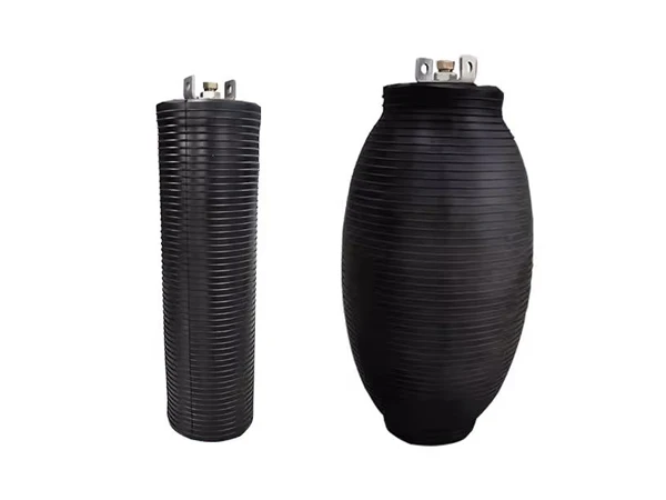 Variable diameter pipeline sealing airbag before and after inflation