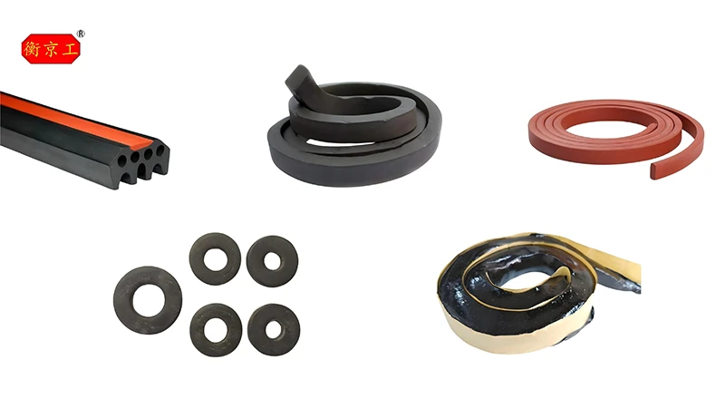 Five different types and shapes of waterstop strip series products